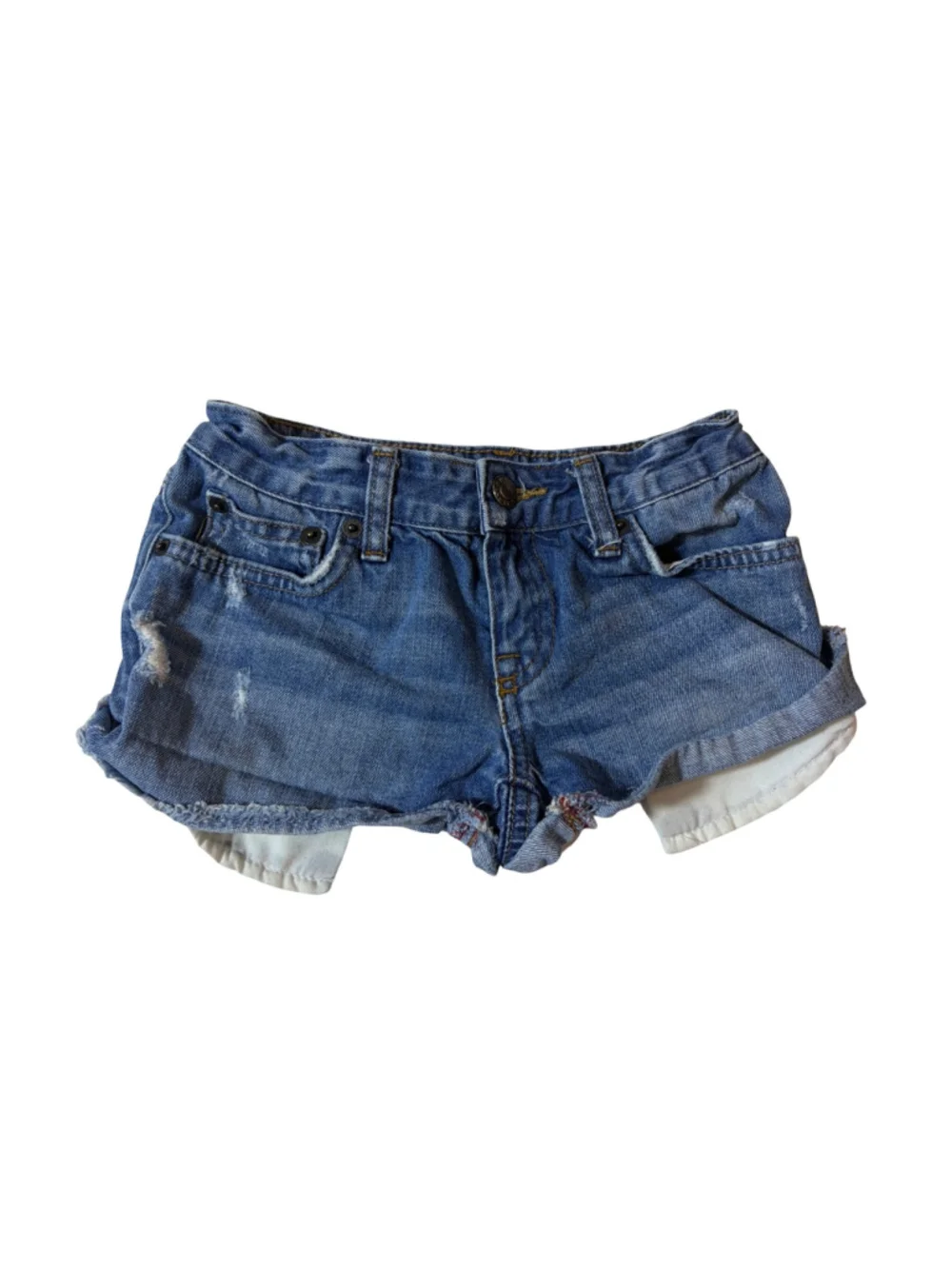Ralph Lauren Kids Size 8 Distressed Cutoff Denim Shorts Y2K